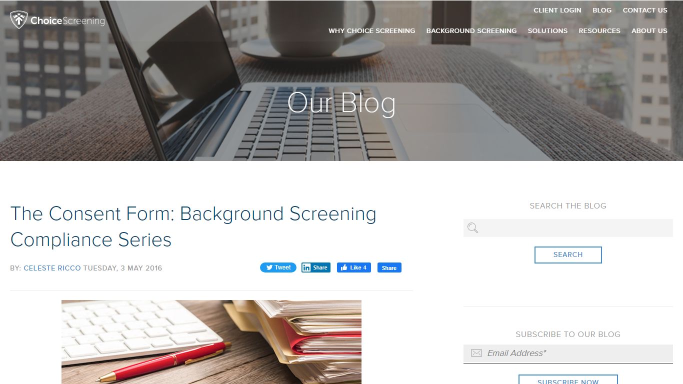 The Consent Form: Background Screening Compliance Series